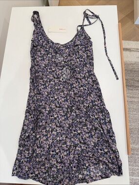 Pinkyotto Asymmetrical Romper in Lavender and black